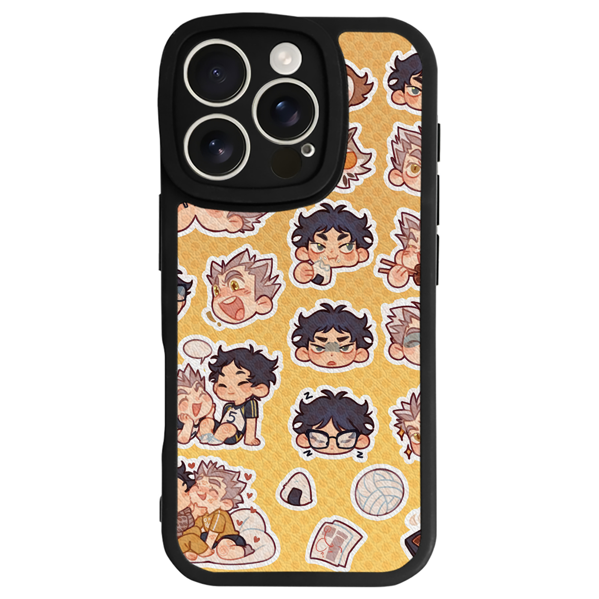 （画像用） ハイキュー!! Haikyu!! 【iPhone 16シリーズ対応】シリコンスマホケース（レザー調） 材質：シリコン
